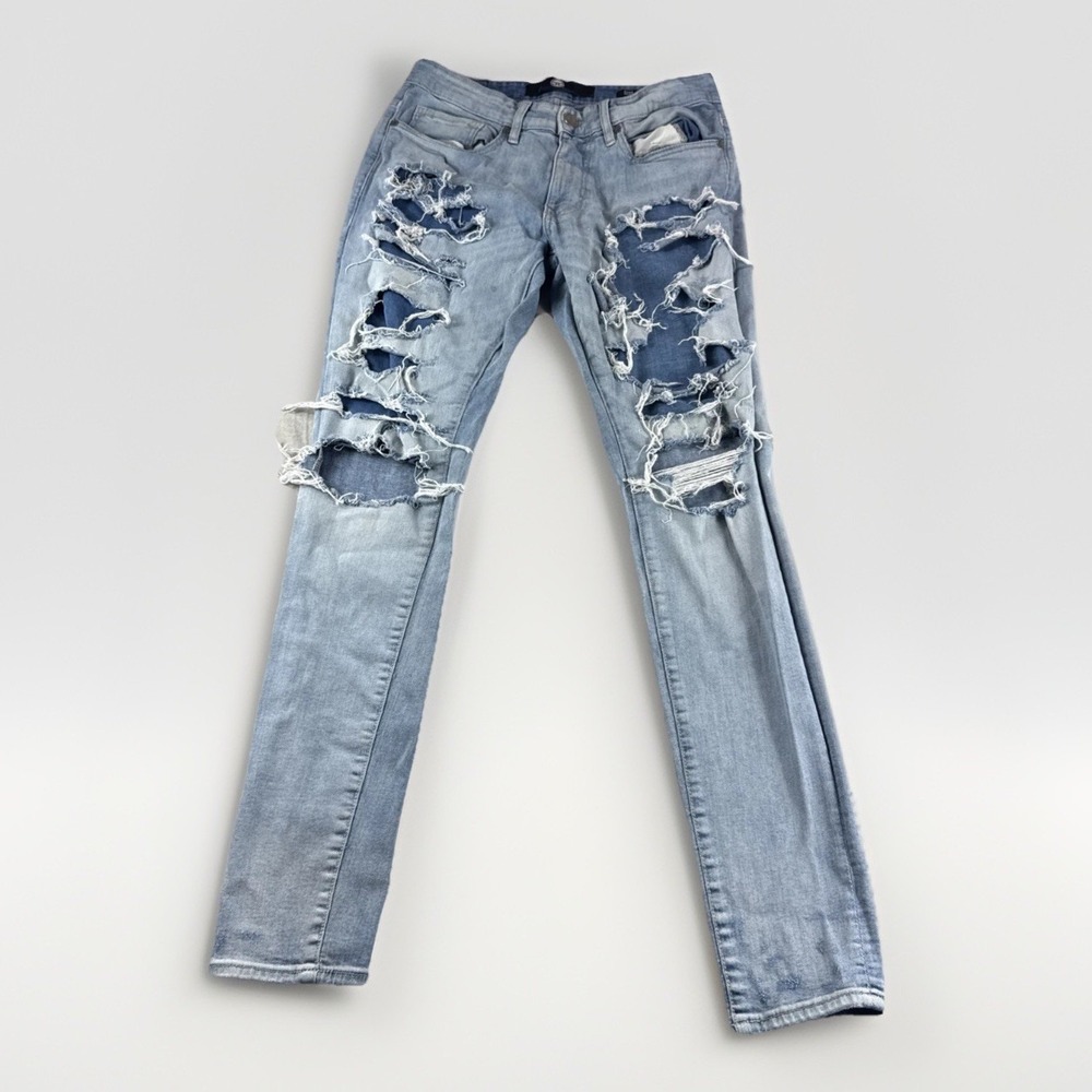 Jordan Craig Jeans Mens 30X32 Ross Distressed Skinny Stretch Tapperd Denim Pants